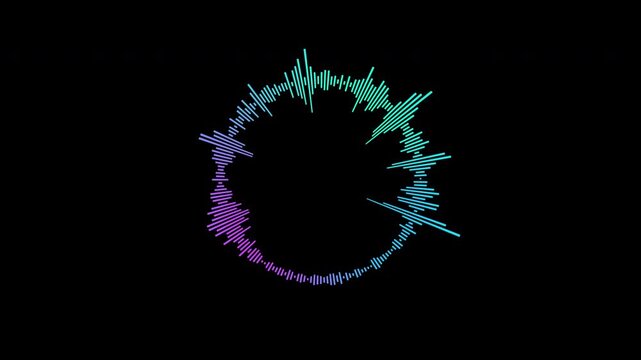 円形のカラフルなオーディオスペクトラム,音響スペクトル,波形,周波数,音楽,アルファチャンネル,