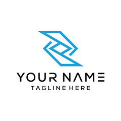 Premium letter R logo design Luxury linear creative monogram