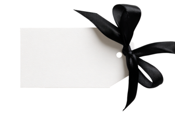 Blank gift tag with black ribbon (2)