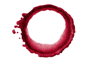 Abstract red liquid ring on black background