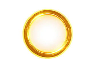 Gold circular frame with glowing effect