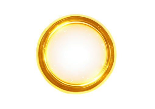 Gold circular frame with glowing effect - Powered by Adobe