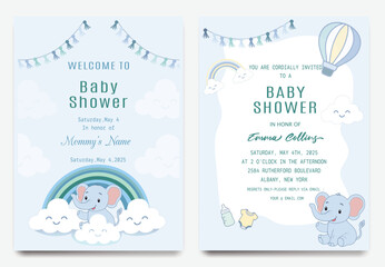 baby shower card with baby boy