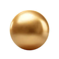 Golden sphere, smooth, reflective surface