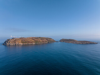 Faro de las Islas Sisargas en Malpica, A Coruña, Galicia