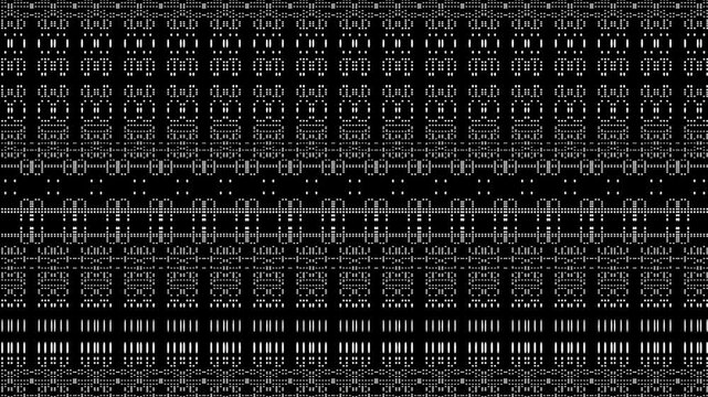 Data Abstract Background - Black & White Seamless Loop