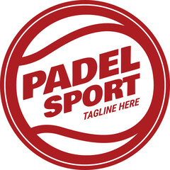 Padel Sport Logo Vector Template