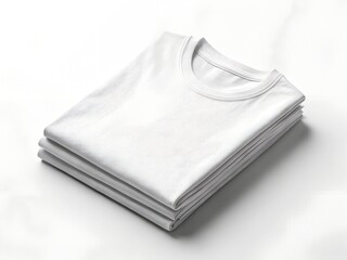 Folded white tshirt mockup