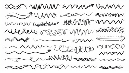 Mixed Doodle Emphasis and Action Strokes