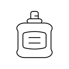 Perfume Bottle Scent Line Icon: Fragrance and Beauty