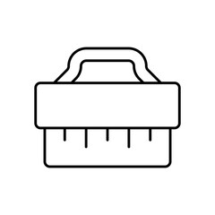 Cleaning Brush Tool Line Icon: Housework and Cleaning