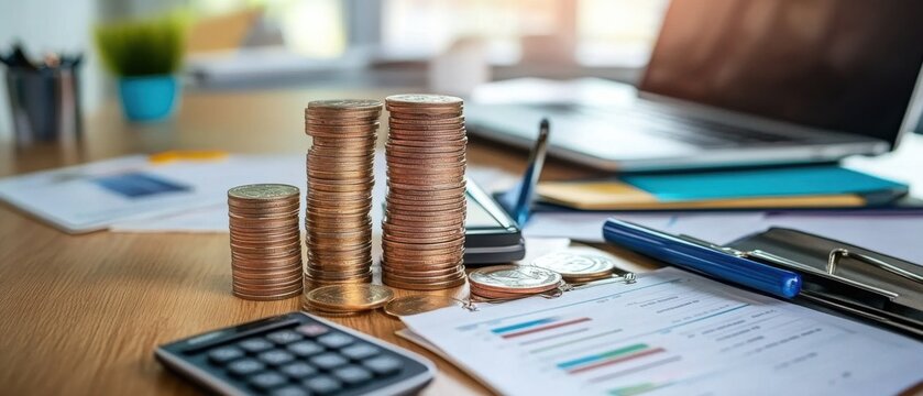 Financial consultants in office meeting, business discussion in formal setting.