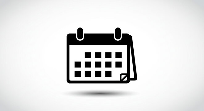 Modern calendar icon representing planning, scheduling, and important dates in business and life.