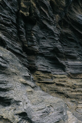 Rough Geological Formation Made with Erosion at Yongmeori Coast, Jeju Island, South Korea.