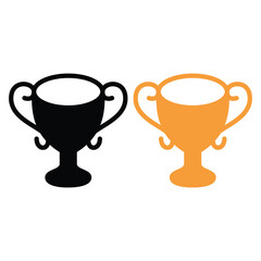 Champion Trophy Cup Vector. Achievement and Reward Symbol