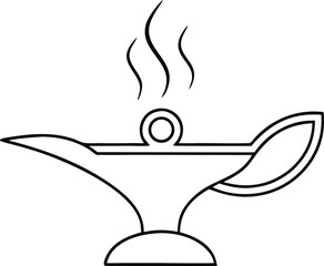 incense burner outline icon