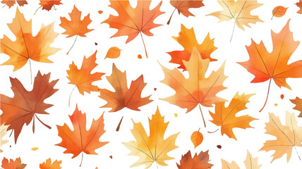 Autumn leaves seamless pattern background with colorful fall foliage design