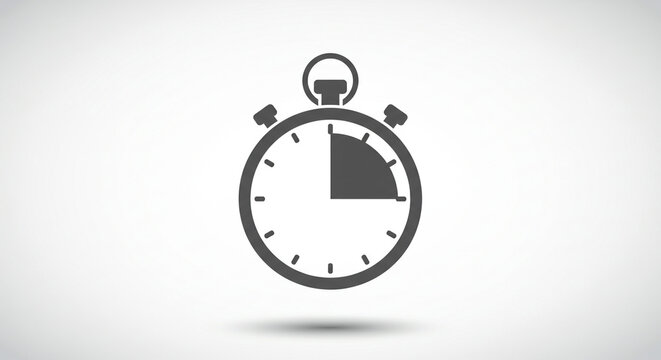 Classic stopwatch icon symbolizing time management, deadlines, and efficient scheduling for business success