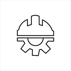 worker icons. simple line vector