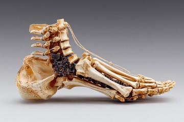Human Foot Skeleton Anatomy Model with Detailed Structure Display