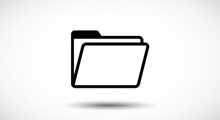 Organize your digital world with this sleek, modern open folder icon, perfect for business and data management concepts.