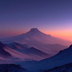 Mountain range at dawn