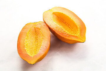 Ripe sweet tropical exotic papaya