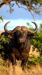 Obraz premium Close-up of a large bull African buffalo