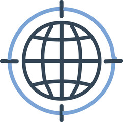 Global reach, targeted strategy, worldwide focus, international business.