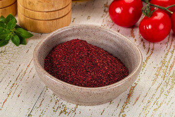 Natural organic Sumah powder for culinary