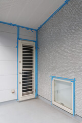 シール工事のマスキング