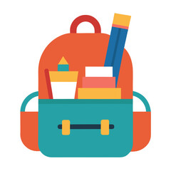 school backpack vector  illustration 