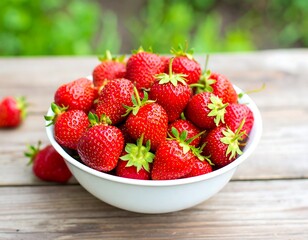 Fresh strawberries in a bowl