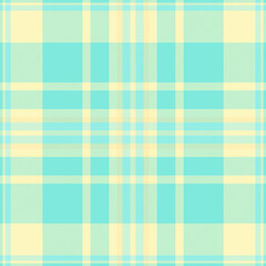 Soft pastel plaid pattern in teal and cream. Versatile textile design for backgrounds, apparel, and creative projects. Cozy, classic, and visually appealing.