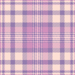 India check plaid textile, foot background seamless texture. Loft fabric tartan pattern vector in light and pastel colors.