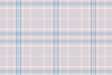 Surface check seamless background, painting tartan texture fabric. Ireland textile plaid vector pattern in white and misty rose colors.