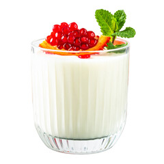 Yogurt beverage with berries and citrus
