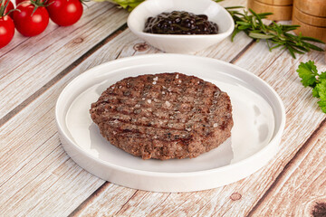 Grilled juicy beef cutlet for burger