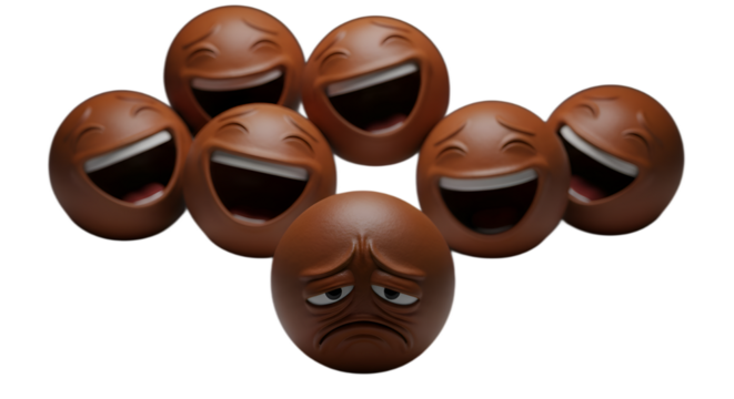 wooden masks on white background