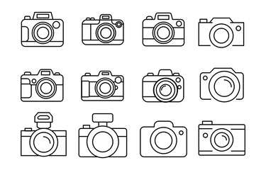 set of vintage cameras