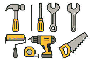 Fototapeta premium Variety of construction tools for home improvement projects
