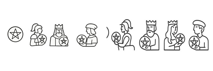 Obraz premium Characters with magical star-orb illustrations