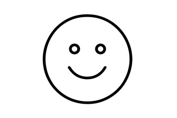 Simple smiley face design for cheerful expressions and emotions