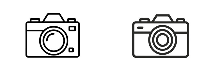 Modern camera icons in vector flat design style for digital use