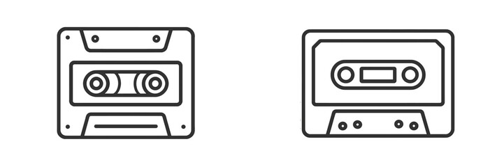 Obraz premium Vintage cassette tape vector illustration for retro music lovers
