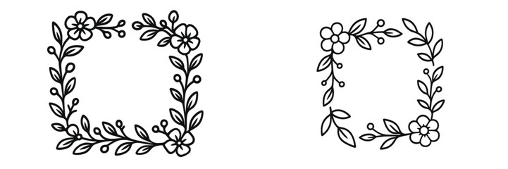 Floral frame illustration suitable for various designs and decorations
