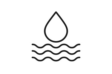 Fototapeta premium Water droplet icon representing purity and nature in vector design