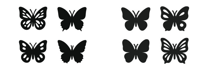 Fototapeta premium Colorful butterflies collection in vector illustration format