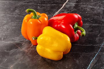 Red, yellow, orange bell pepper