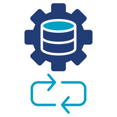 Data Recovery Flat Blue Icon